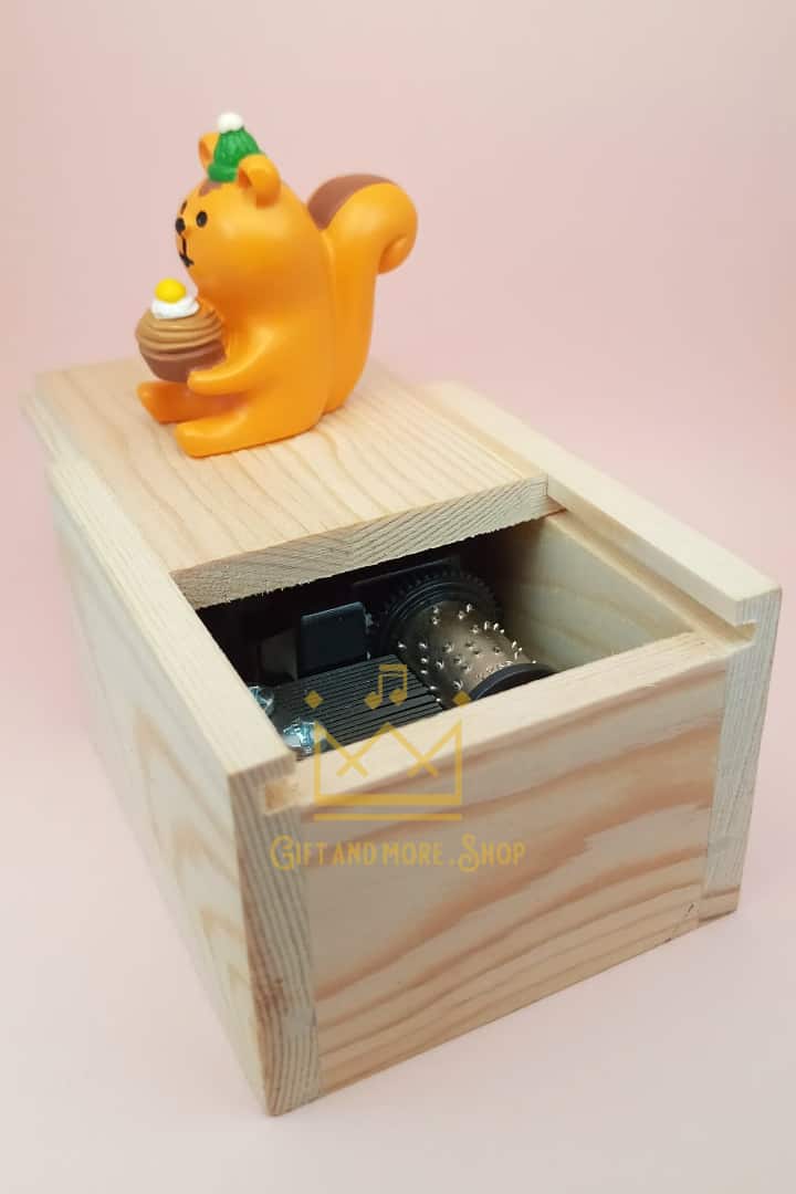 Birthday squirrel music box