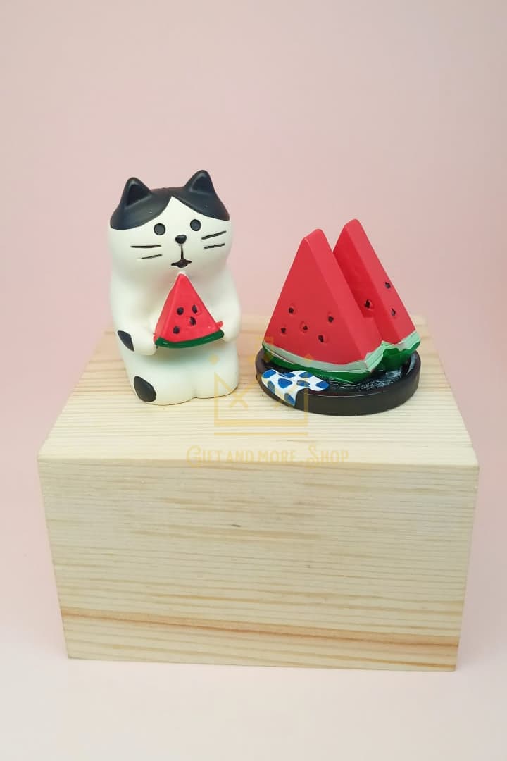 Watermelon cat music box